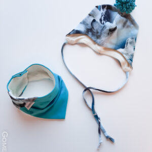 meriino mütsi ja salli komplekt gomera misty wolf 39-42 cm
