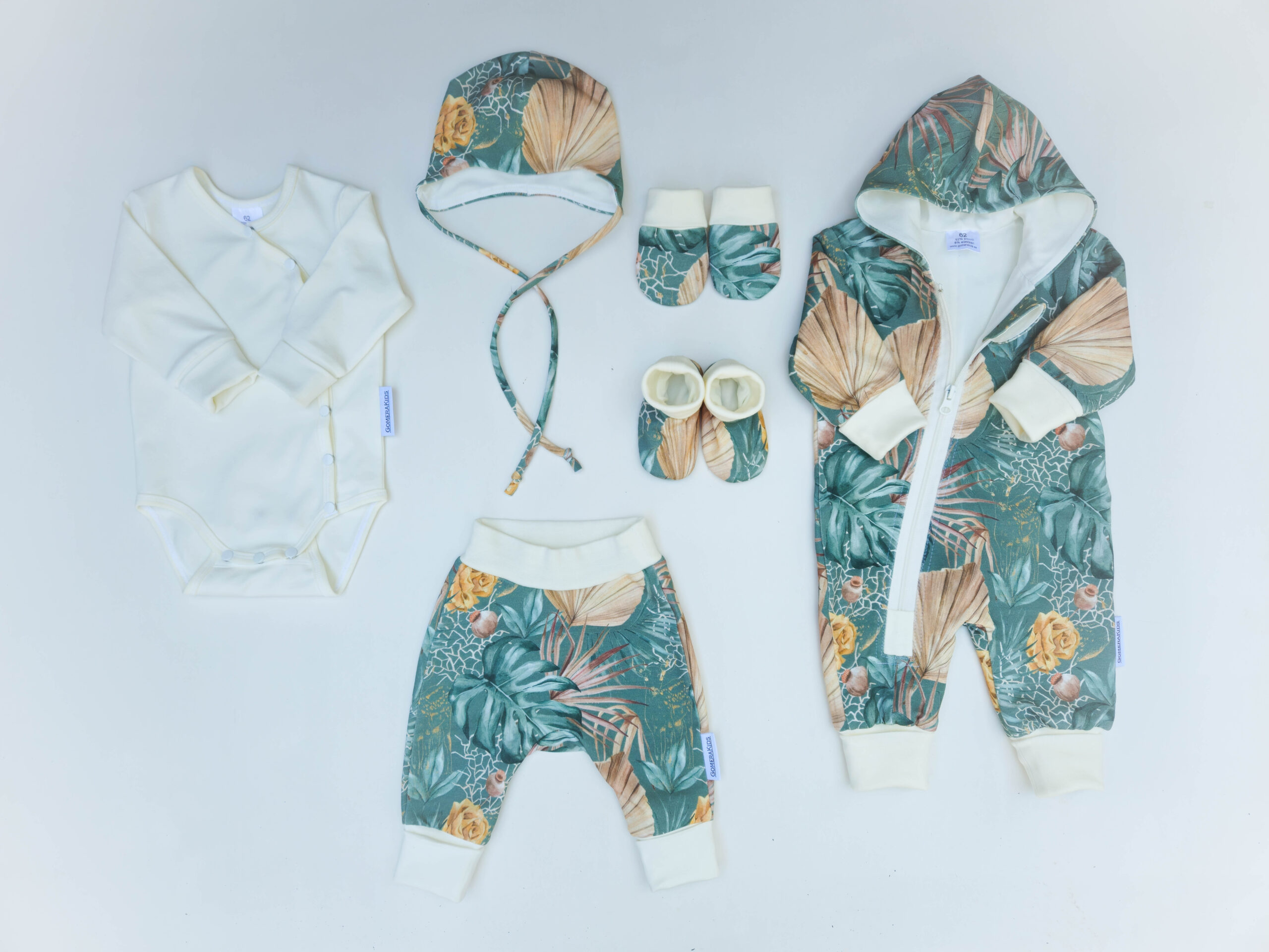 Gomera monstera lehtedega 6-osaline kojutoomiskomplekt