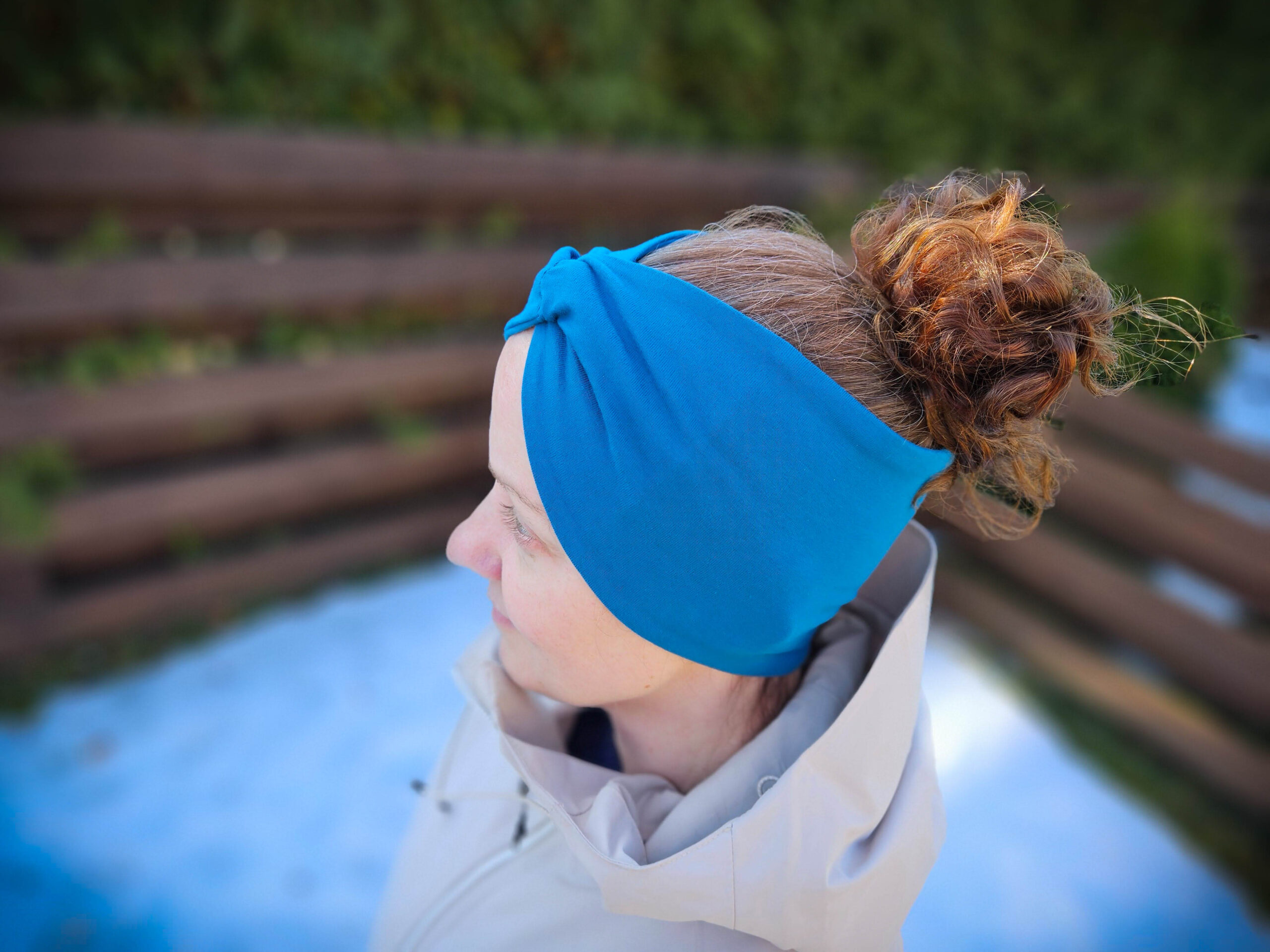 Gomera Vordic Wrap naiste peapael Deep Teal